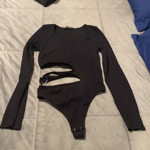 Sosorella black cut out body suit so sexy